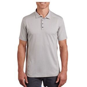 KUHL Polo Shirt Men's Small AirKuhl Moisture-wicking Cloud Gray UPF50 NEW‎